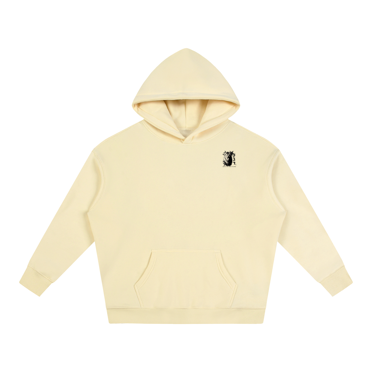 lion,fierce,streetwear,aesthetic,comfortable,hoodie,cream,apricot,glory,hebrew